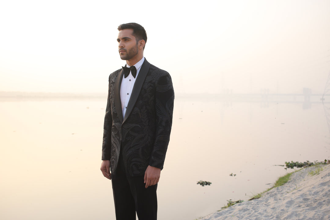 Black Leather Work Tuxedo