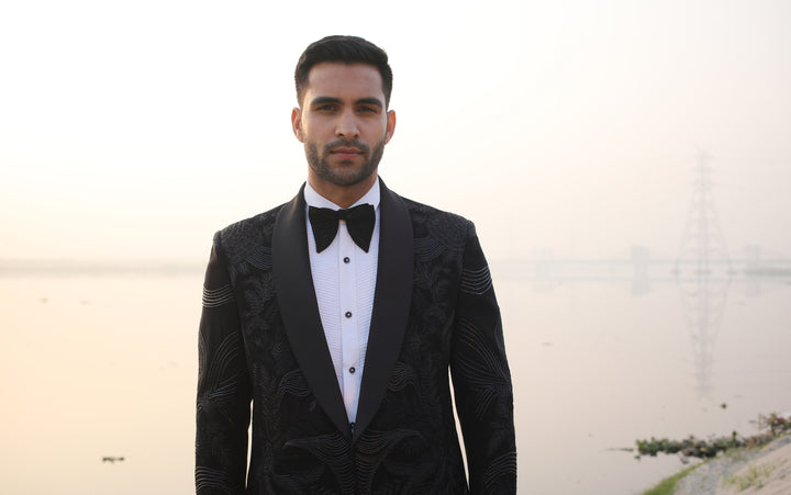Black Leather Work Tuxedo