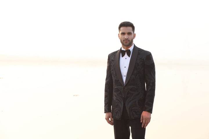 Black Leather Work Tuxedo