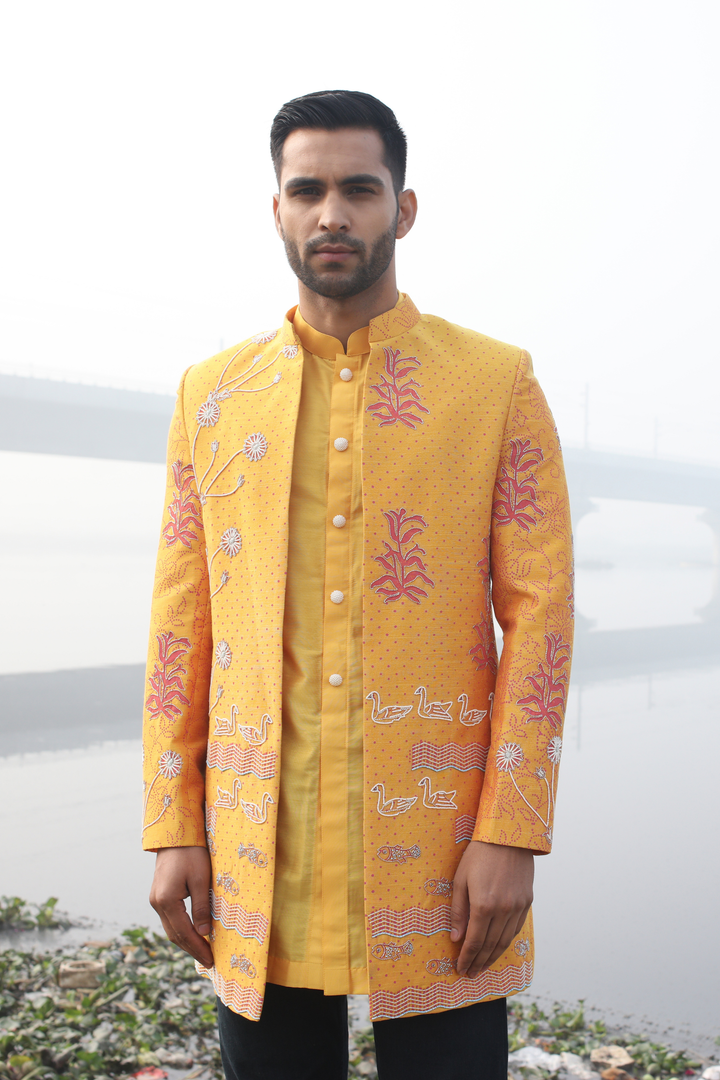 3-Piece Fusion Wear Set – Perfect for Haldi